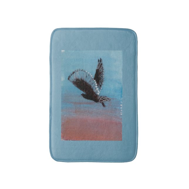 Sunrise Owl Art Bath Mat (Front Vertical)