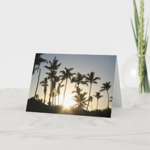 Sunrise Palm Trees Card