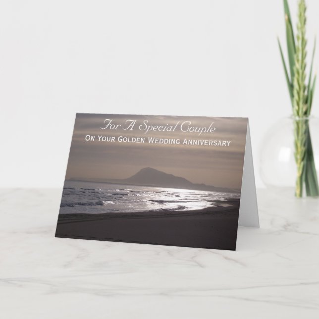 Sunrise Personalised 50th Wedding Anniversary Card (Front)