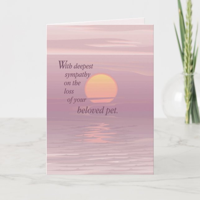 Sunrise Pet Sympathy Card (Front)