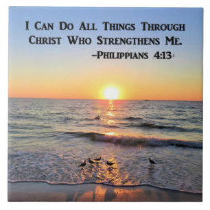 SUNRISE PHILIPPIANS 4:13 SUNRISE CERAMIC TILE