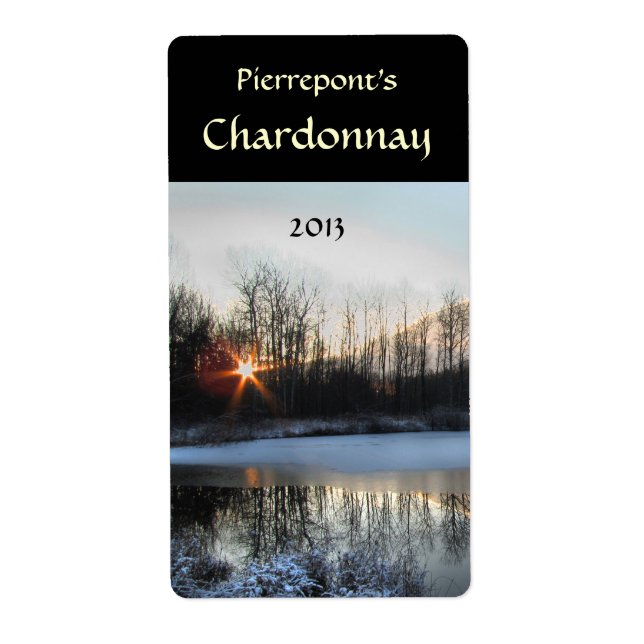 Sunrise Pond Wine Label (Front)