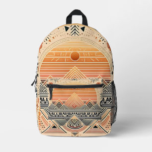 Sunrise Pyramid Tribal Geometric Backpack