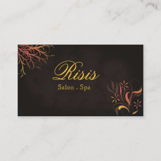 Sunrise Red Yellow Orange Business Card Salon Spa