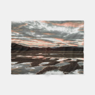 Sunrise reflections at Lago Grey Fleece Blanket