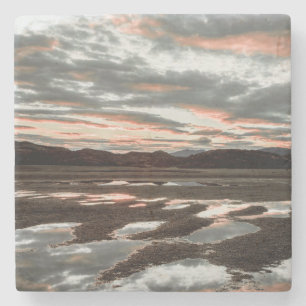 Sunrise reflections at Lago Grey Stone Coaster