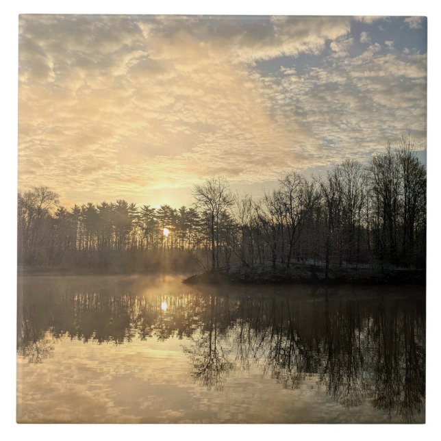 Sunrise Reflections Ceramic Tile (Front)