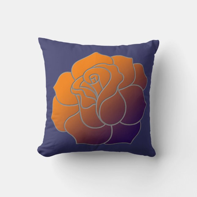 Sunrise Rose Reversible Pillow (Front)