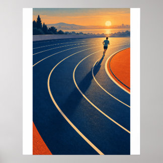 Sunrise Runner Track 16x20 Unframed Art Print
