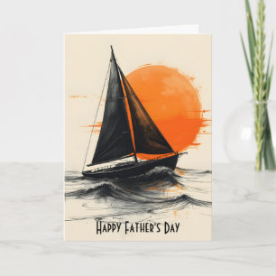 Sunrise Sailboat Silhouette Father's Day Card