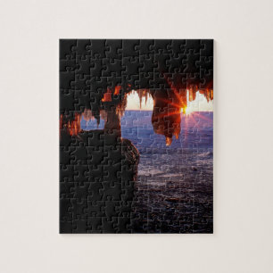 Sunrise Sea Caves Apostle Islands Wisconsin Jigsaw Puzzle