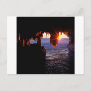 Sunrise Sea Caves Apostle Islands Wisconsin Postcard