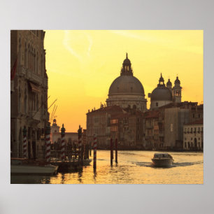 Sunrise sky colors near San Maria Del Giglio Poster