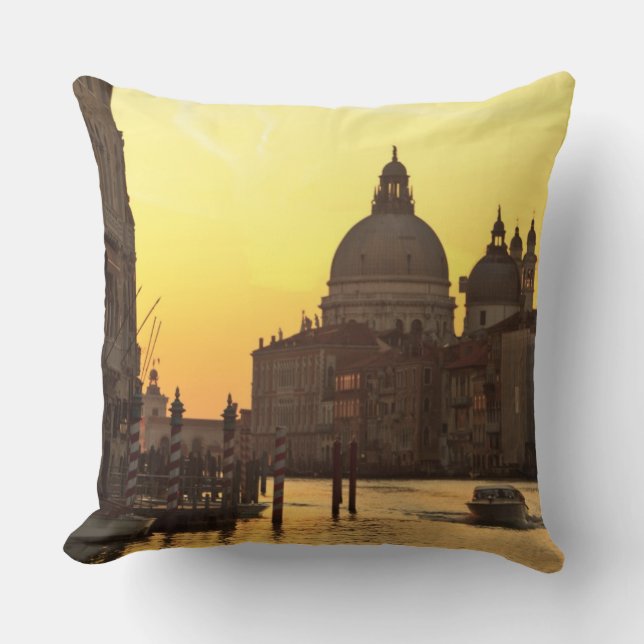 Sunrise sky colours near San Maria Del Giglio Cushion (Front)
