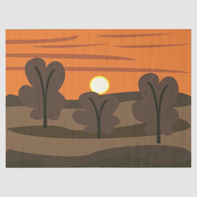 Sunrise Sky Scenic Landscape Tissue Paper (Front)
