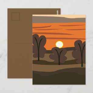 Sunrise Sky Scenic Travel Postcard