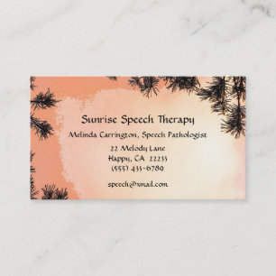 Sunrise Speech Therapy Business Card