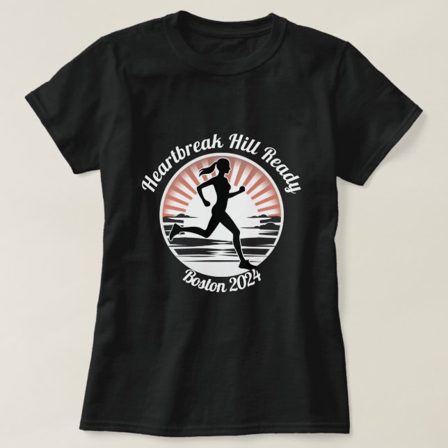 Sunrise Stride, Boston Marathon T-Shirt (Design Front)