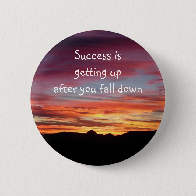 Sunrise Success badge/button 6 Cm Round Badge (Front)
