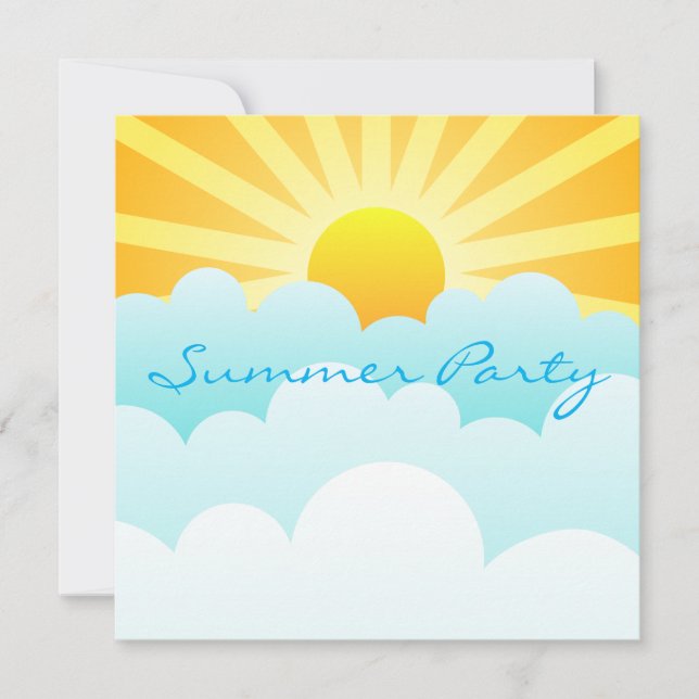 Sunrise Summer Party Invitation Card (Front)