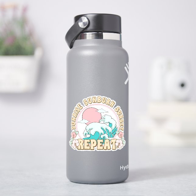 Sunrise Sunburn Sunset Repeat Retro Boho (HydroFlask)