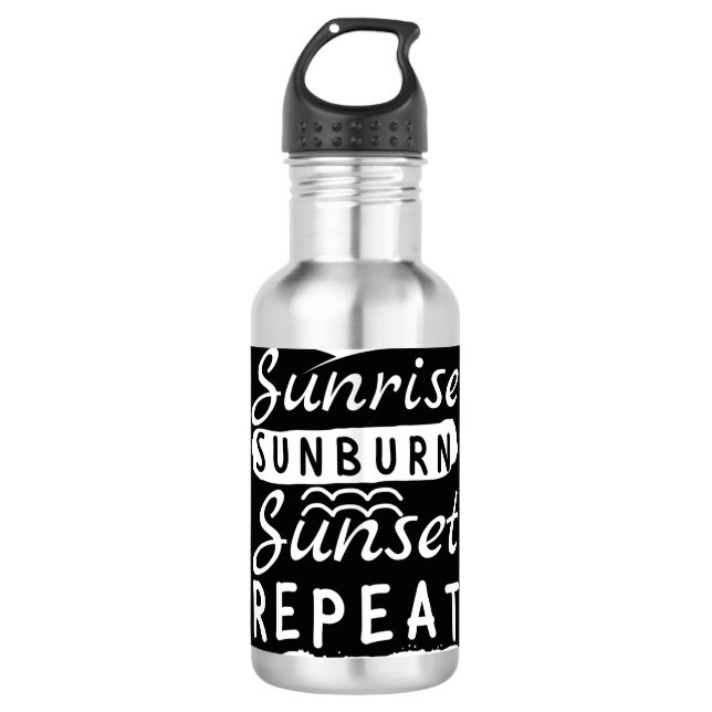 Sunrise Sunburn Sunset Repeat Summer Beach 710 Ml Water Bottle (Front)