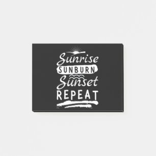 Sunrise Sunburn Sunset Repeat Summer Beach Post-it Notes