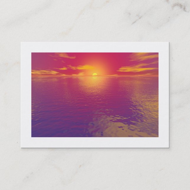 Sunrise Sunset (bordered) Business Card (Front)
