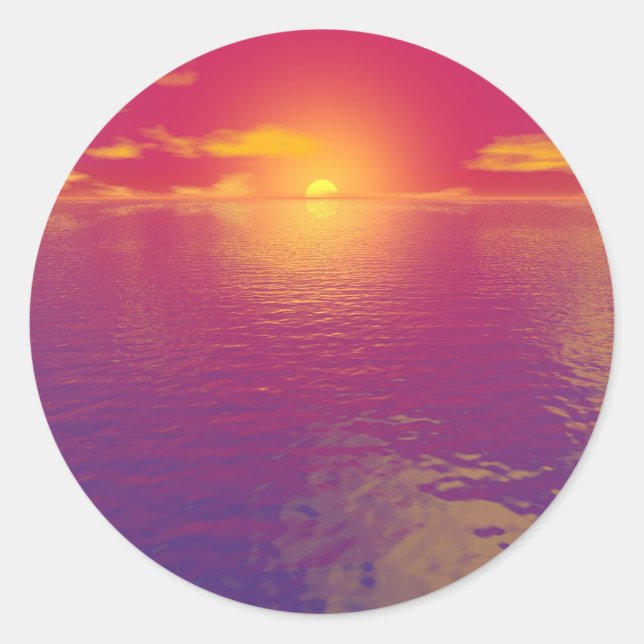 Sunrise Sunset Classic Round Sticker (Front)