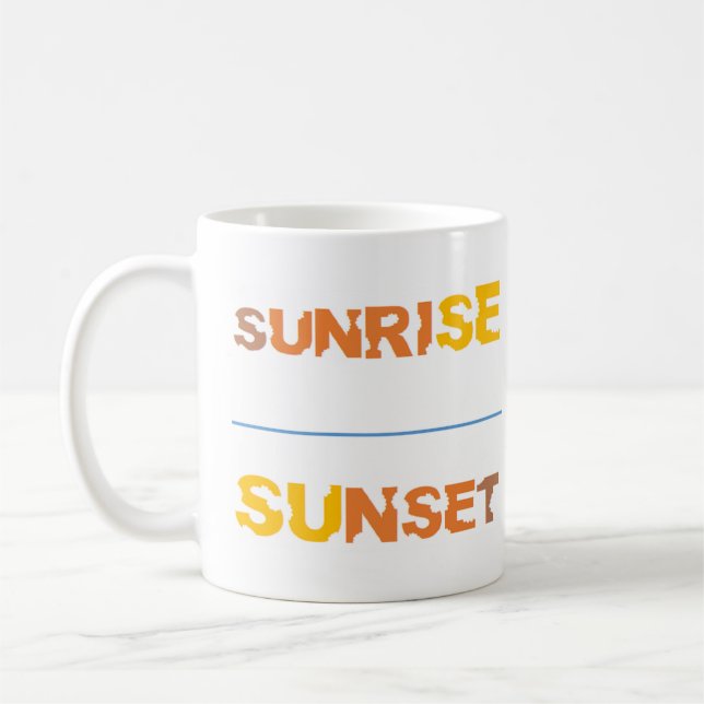 sunrise sunset coffee mug (Left)