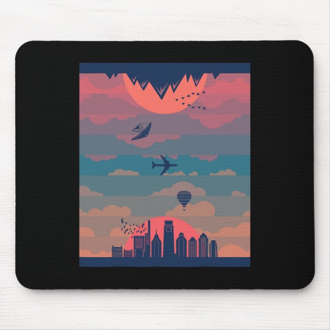 Sunrise Sunset Cycle Of Day And Night Earth 360  Mouse Pad (Front)