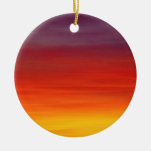Sunrise Sunset Dawn Sky Ceramic Ornament