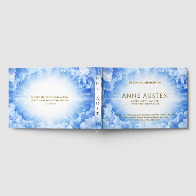 Sunrise & Sunset Funeral Guest Book (Full)
