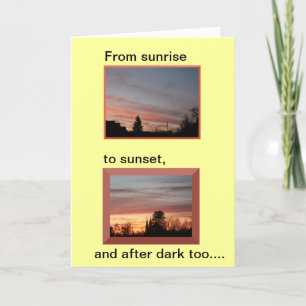 Sunrise/Sunset Mother's Day Card
