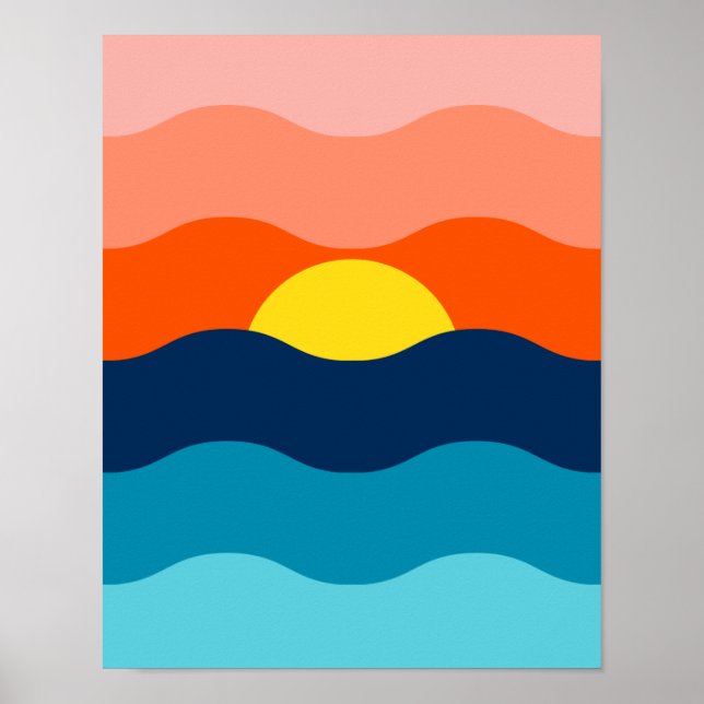 Sunrise/Sunset over the Water Poster (Front)