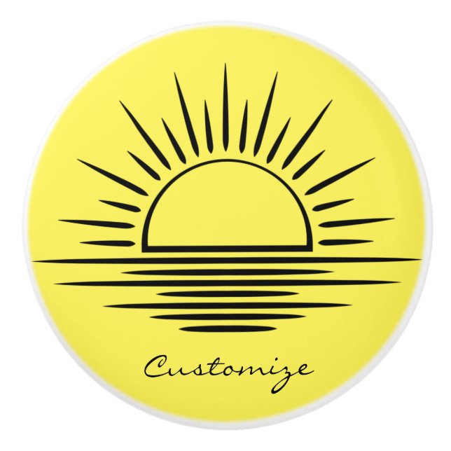 Sunrise/Sunset Reflection Thunder_Cove Ceramic Knob (Front)