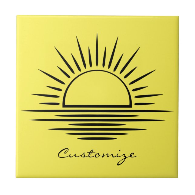 Sunrise/Sunset Reflection Thunder_Cove Ceramic Tile (Front)