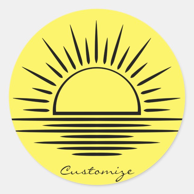 Sunrise/Sunset Reflection Thunder_Cove Classic Round Sticker (Front)