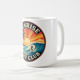 Sunrise Surf Club badge style sticker Coffee Mug
