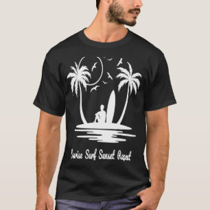 Sunrise Surf Sunset Repeat Surfing Surfer Beach Pa T-Shirt