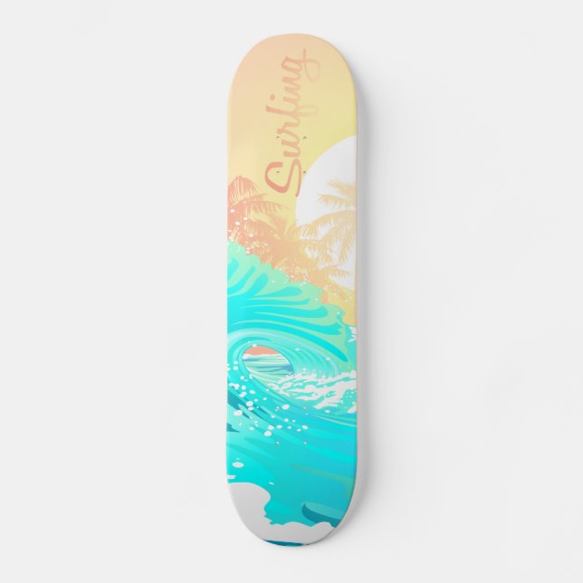 Sunrise Surfer Skateboard (Front)