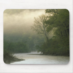 Sunrise through fog viewed from Red Bluff, Mouse Pad
