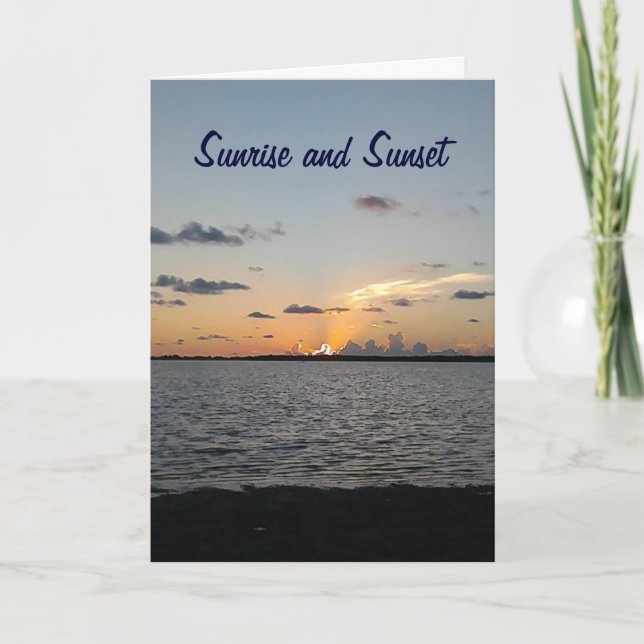 SUNRISE TO SUNSET/EVERY MINUTE-HAPPY BIRTHDAY CARD (Front)