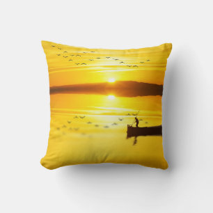 Sunrise Traditional Fishmonger Boat Cushion