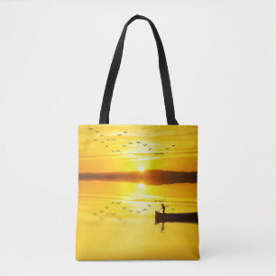 Sunrise Traditional Fishmonger Boat Tote Bag