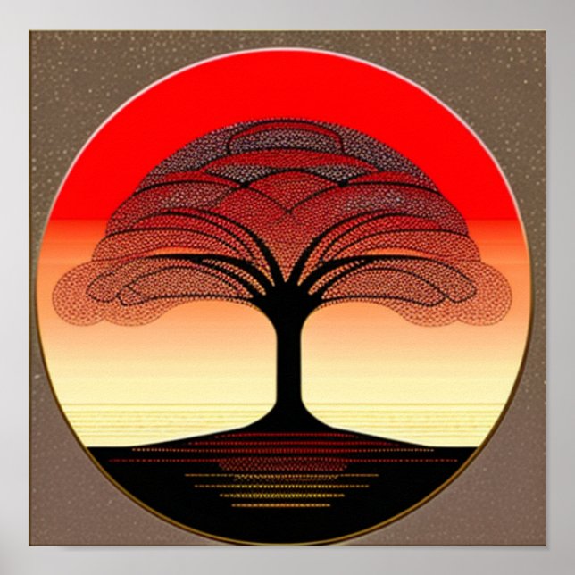 Sunrise Tree of Life Poster (Front)