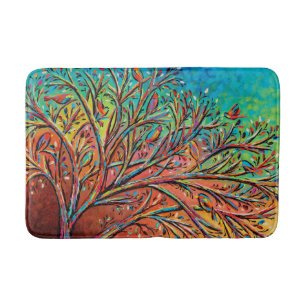 Sunrise Treetop Birds II Bath Mat