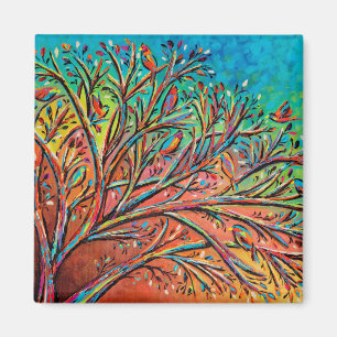 Sunrise Treetop Birds II Magnet