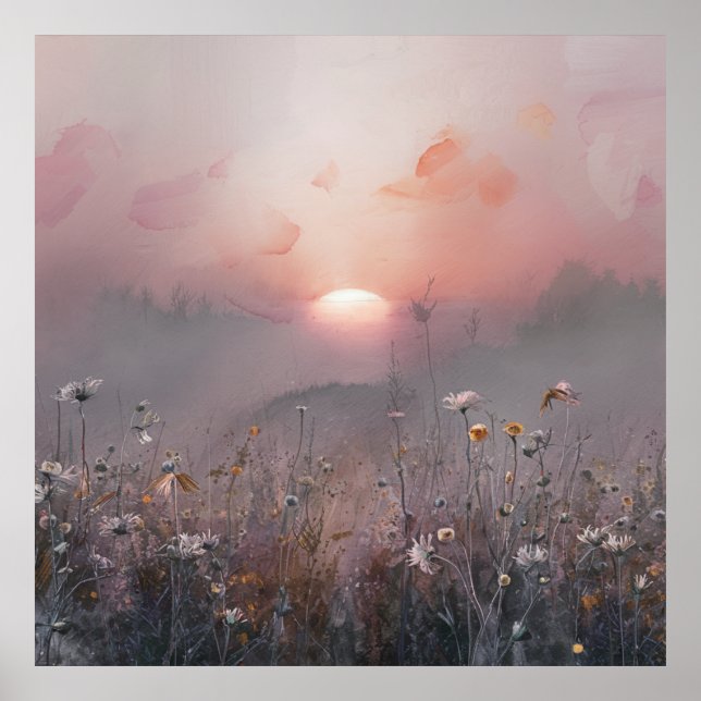 Sunrise & Wildflowers Poster (Front)