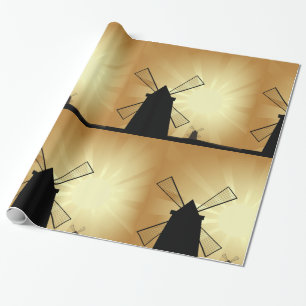 Sunrise Windmills Wrapping Paper